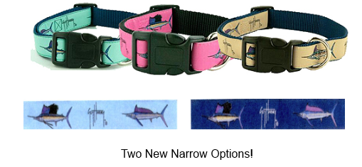 guy harvey leather dog collar